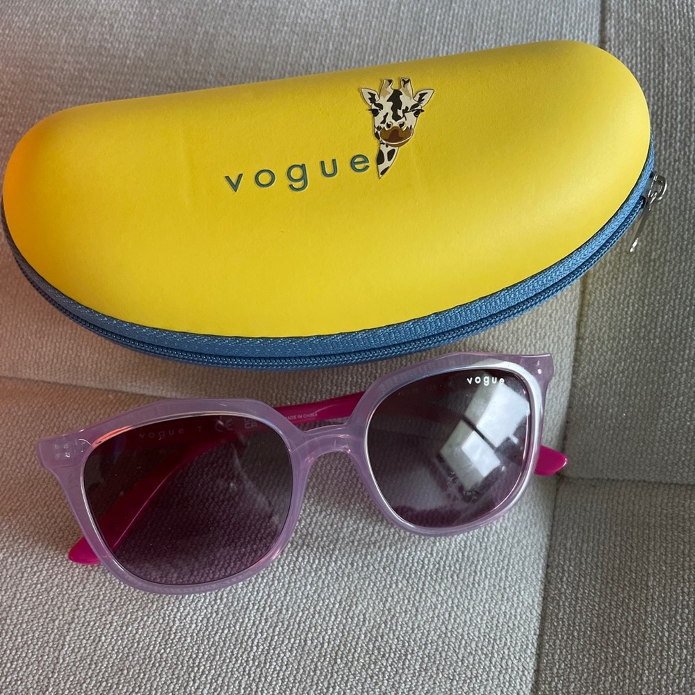 NEW Vogue Jr VJ 2016 Clear Pink Magenta Kids Sunglasses Purple Gradient Lens